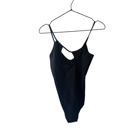 Alix Nyc Dorest Asymmetrical Neckline Cutout Bodysuit Small Black - Picture 4 of 9